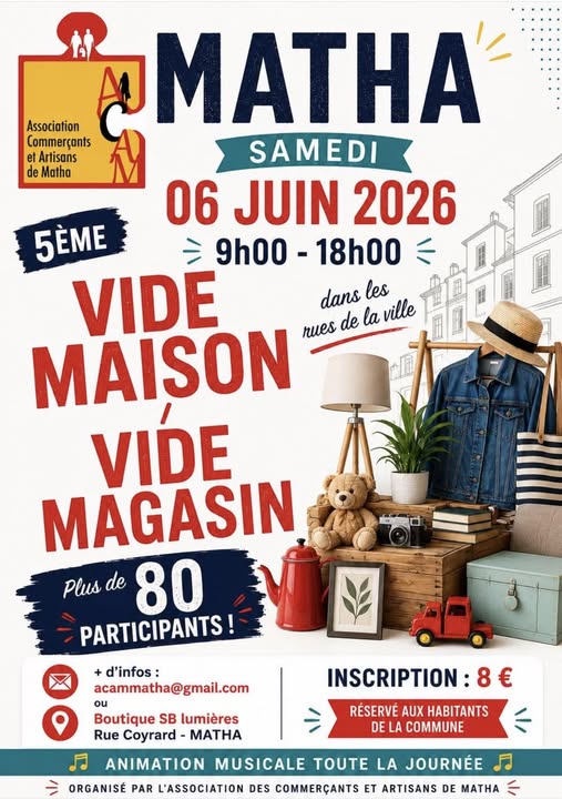 Event flyer for Vide Maison - Vide Magasin
